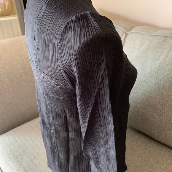 NWT AllSaints Black Blouse 2 - Picture 4 of 6